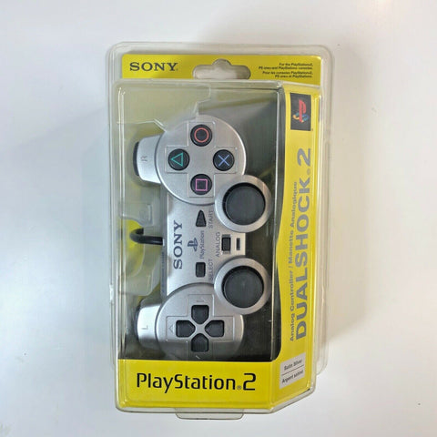 Sony DualShock 2 Satin Silver Controller (PlayStation 2, PS2) Factory Sealed!