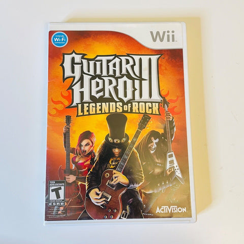 Guitar Hero 3 Legends of Rock (Nintendo Wii) CIB, Complete, VG Disc As New!