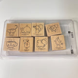 Stampin Up Pun Fun 8 Set Rubber Stamp