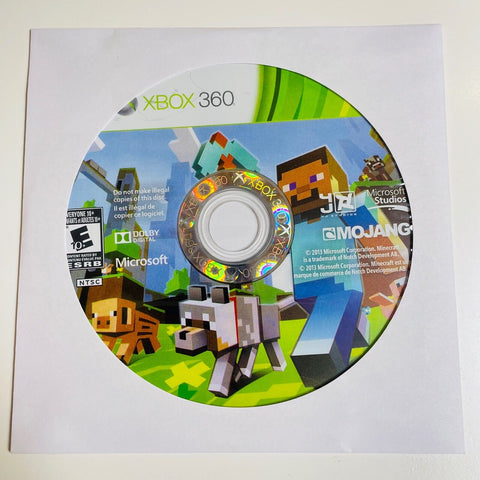 Minecraft Xbox 360 Edition (Microsoft Xbox 360) Disc Is Nearly Mint!