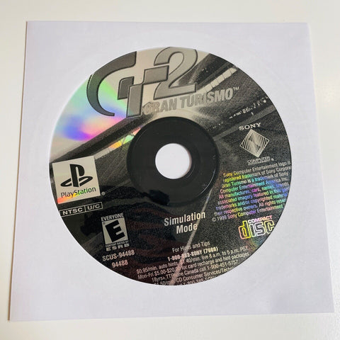 Gran Turismo 2 PlayStation 1 PS1 Simulation mode disc only, Disc Surface as New!