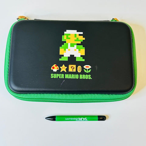 Official Super Mario Nintendo 3DS Carrying Case Stylus Pen Travel Bag Luigi Rare