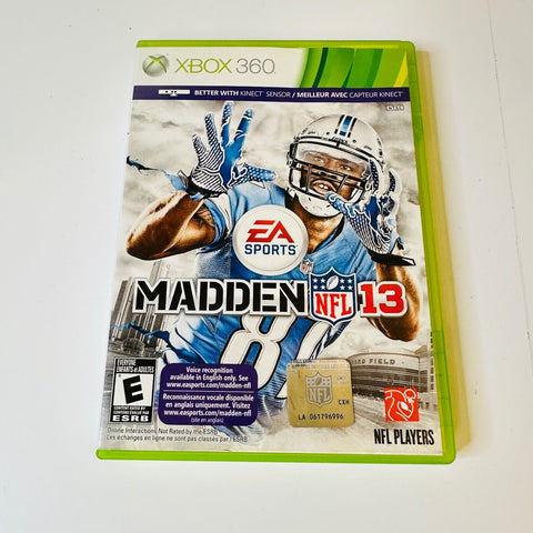 Madden NFL 13 (Microsoft Xbox 360) CIB, Complete, Disc Surface Is As New!