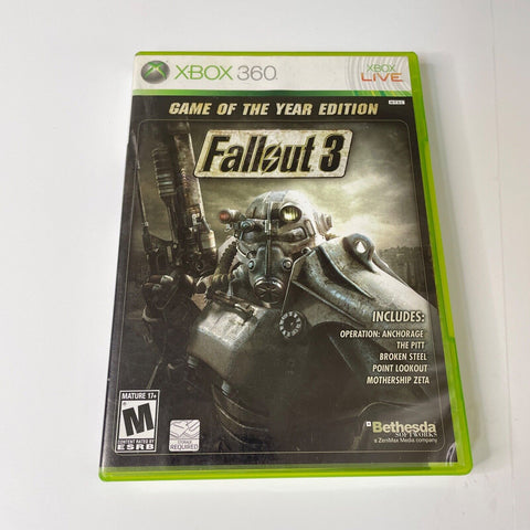 Fallout 3 - Game of the Year Edition - Xbox 360, CIB, Discs Surfaces Are As New!