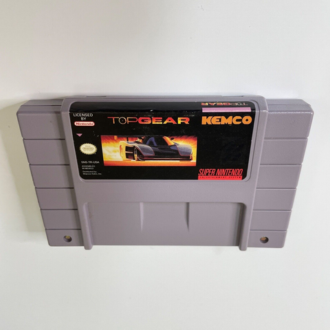 Top Gear (Super Nintendo SNES, 1992) Cartridge, Tested