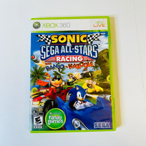 Sonic & Sega All-Stars Racing With Banjo-Kazooie (Xbox 360) CIB, Disc is Mint!