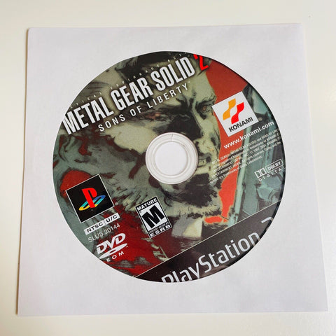 Metal Gear Solid 2: Sons of Liberty PS2, Playstation 2 Disc Surface Is As New!