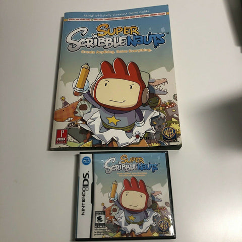 Super Scribblenauts (Nintendo DS, 2010) Complete with Game Guide