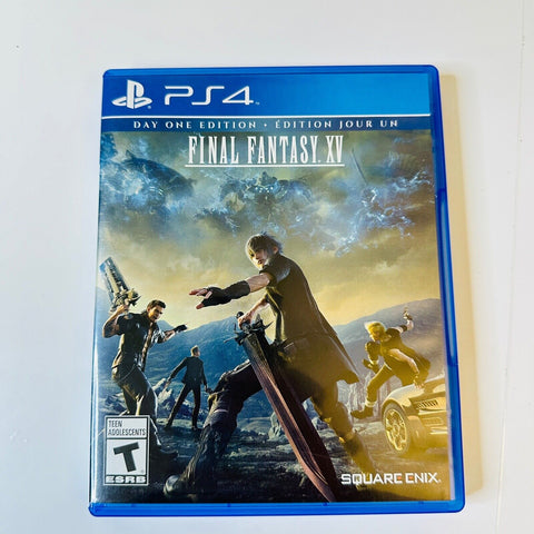 Final Fantasy XV - Day One Edition (PlayStation 4, PS4 2016) CIB, Complete, VG