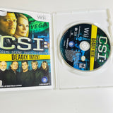 CSI: Crime Scene Investigation - Deadly Intent , Nintendo Wii, CIB, Complete, VG