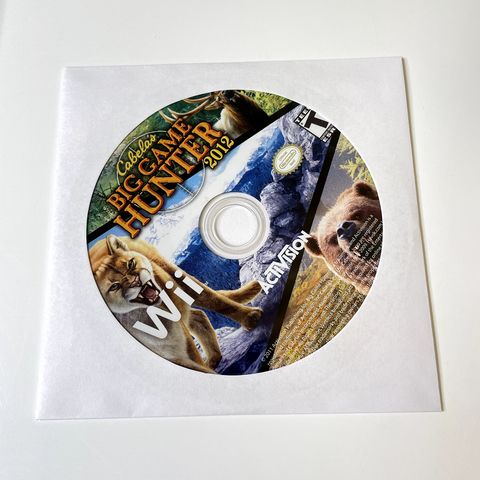 Cabela's Big Game Hunter 2012 (Nintendo Wii, 2011) Disc Surface Is As New!
