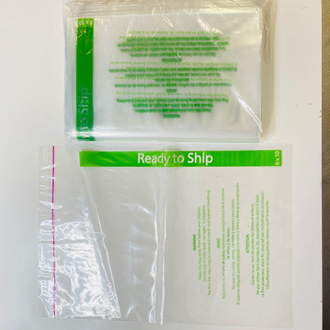 Self-Sealing Suffocation Warning Poly Bags - 1.5mil Thick 8x10 x100 plus 15extra