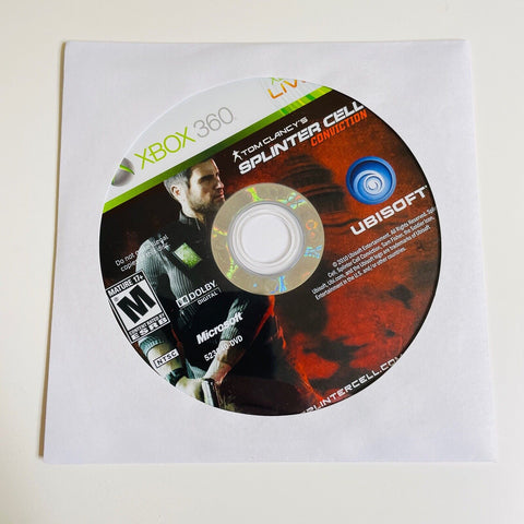 Tom Clancy's Splinter Cell: Conviction (Microsoft Xbox 360) Disc Surface as New!