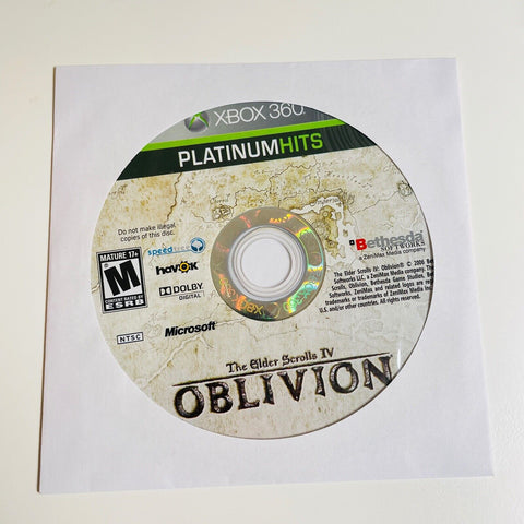 The Elder Scrolls IV Oblivion (Xbox 360, 2006) Disc Surface Is As New!
