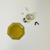 Swarovski Miniature Silver Crystal Seal, No cracks, just unglued, Sold AS IS!