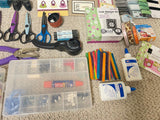 Huge Lot 16LB of Crafts Making Supplies, Tools, Paper cutters, ribbons, etc