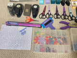 Huge Lot 16LB of Crafts Making Supplies, Tools, Paper cutters, ribbons, etc