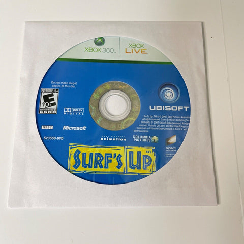 Surf's Up (Microsoft Xbox 360, 2007) Disc Surface Is As New!