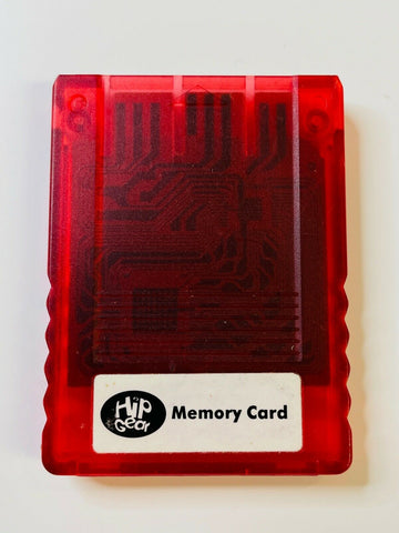 Playstation PS1, PSX 1Mb Hip Gear Memory Card Translucent Red