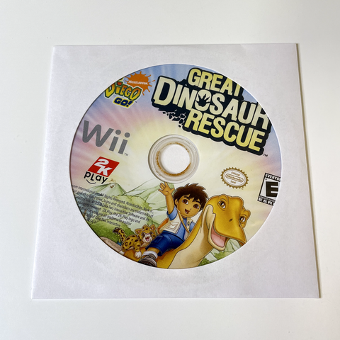 Go Diego GO Great Dinosaur Rescue (Wii, 2008) Disc Surface Is As New!
