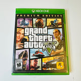 Grand Theft Auto V Premium Edition w/Map (Xbox One, 2014) CIB, Complete&Code,VG