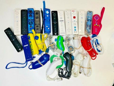 Nintendo Wii Controller Lot of 60 Controller, Nunchuck, 3rd Party Untested