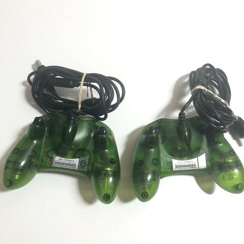 Green Transparent Wired Controller For Original Xbox Console - Replacement Gamepad
