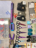 Huge Lot 16LB of Crafts Making Supplies, Tools, Paper cutters, ribbons, etc