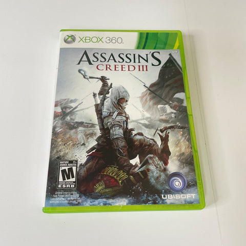 Assassin's Creed III 3 (Microsoft Xbox 360) CIB, Complete, Discs Are As New!