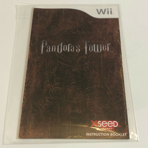 Nintendo Wii Pandoras Tower manual only, NO GAME, Instruction manual only, Rare!