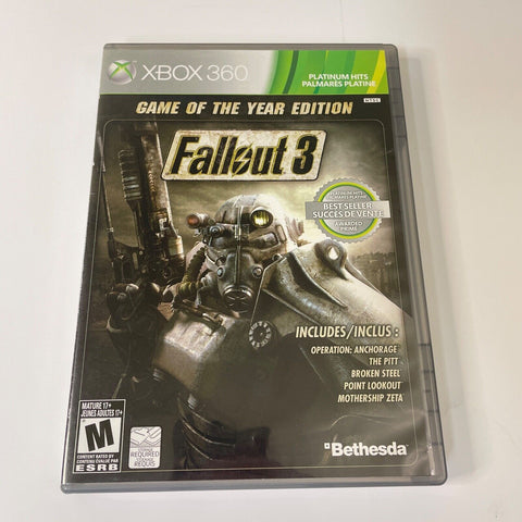 Fallout 3 Game of the Year Edition (Microsoft Xbox 360) CIB, Complete Discs Mint