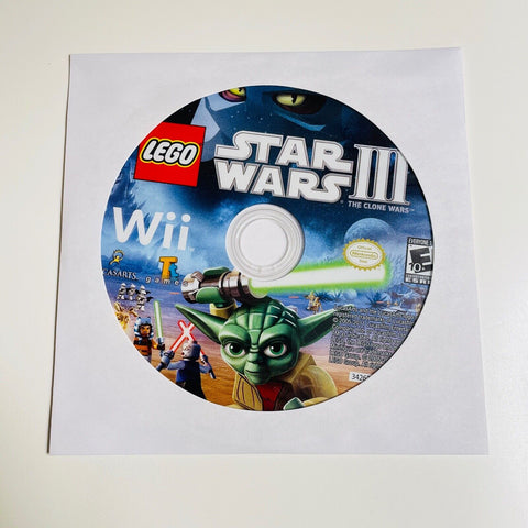 Lego Star Wars III: The Clone Wars (Nintendo Wii, 2011) Disc