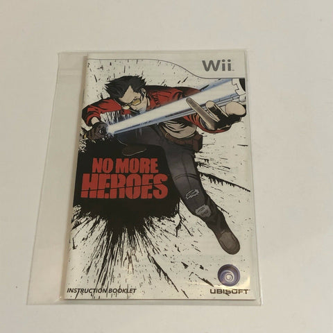 No More Heroes ( Nintendo Wii ), Manual Only, No Game, Instruction, Very Good