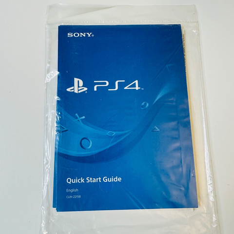 Sony PS4 Playstation 4 CUH-2215B, Quick Start Guide Owner Manual.